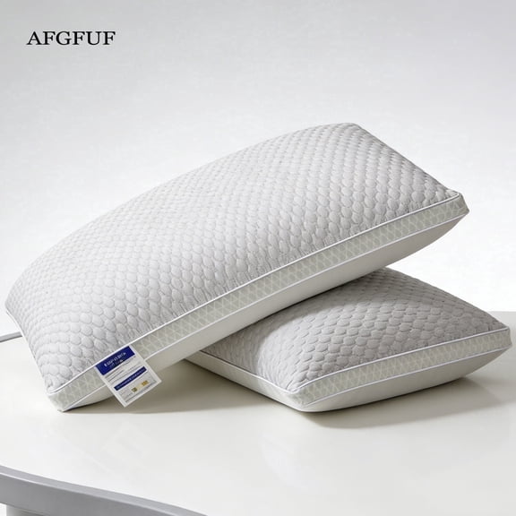 AFGFUF Neck Relief Bean 3D Pillow, 2‑Pack, All‑Season Breathable Supportive, 29.13" x 18.9"