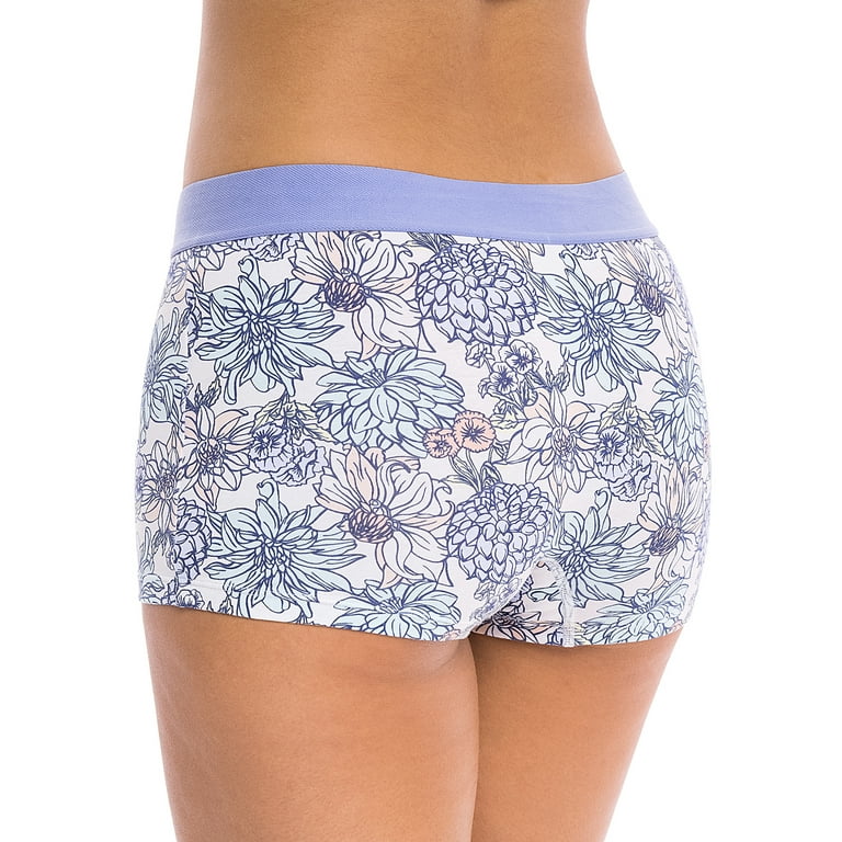 Buy SHAPERX Women's Cotton Boxer Briefs Inseam Underwear Boy Shorts Panties  Packs of 3 (XS) Multicolour at