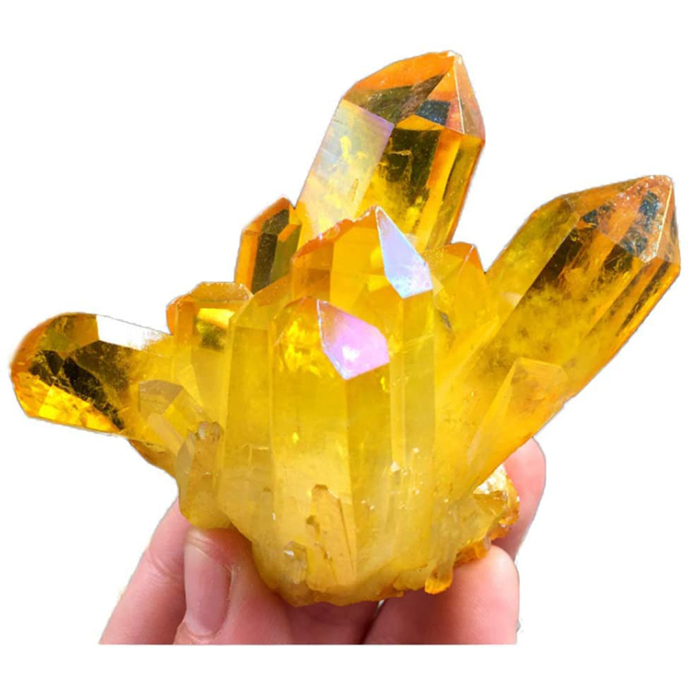 Rare Natural Yellow Crystal Quartz Citrine Cluster Mineral Specimen Healing Gift Walmart Com