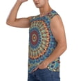 thumbnail image 3 of Bingfone Round Mandala Pattern Men's Tank Tops Workout Sleeveless Tee Shirts Running Beach Tanks for Men-Medium, 3 of 8