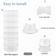 thumbnail image 6 of 360 Degree Rotating Shoe Rack 7 Tier Spinning Shoe Tower Carousel Storage Round Shoe Rack Vertical Handbag Organizer for Closet White Finish Space Saving, 6 of 7