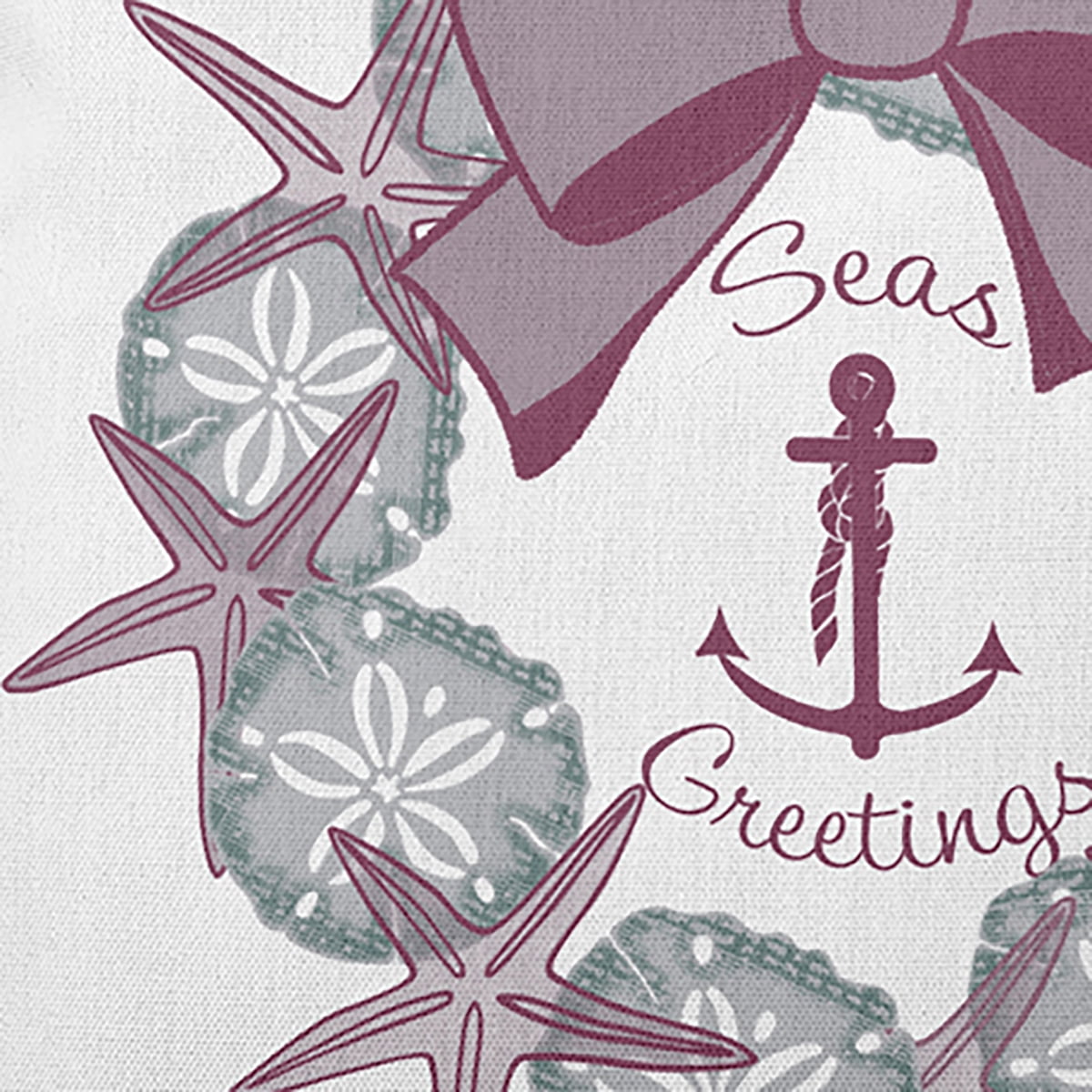 20" x 14" Simply Daisy Seas and Greetings Wreath Polyester Accent Pillow, Passion Flower Qty 1