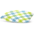 thumbnail image 4 of Blue Green Diagonal Plaid Velvet Oblong Lumbar Plush Throw Pillow Cover/Shams Cushion Case - 16x24in - Decorative Invisible Zipper Design for Couch Sofa Pillowcase Only, 4 of 5