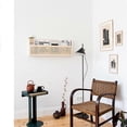 thumbnail image 2 of Wooden Magazine Wall Rack with Rattan File Holder Rattan Bookcase, 2 of 5