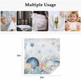 thumbnail image 5 of Navy Blue Coastal Cloth Napkins, Shell Starfish Coral Nautical Summer Ocean Washable and Reusable Dinner Napkins Set of 8, Table Napkin for Kitchen Party Birthday Wedding Hotel Housewarming 20"x20", 5 of 9