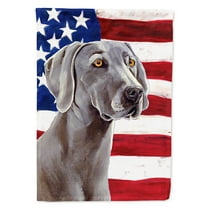 USA American Flag with Weimaraner Garden Flag