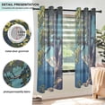 thumbnail image 3 of Yayeee Window Curtains Light Filtering 63"x42" Grommet Panel Pair Home Living Room Decor, Blue Tree, 3 of 7