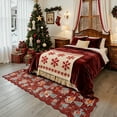 thumbnail image 3 of Wonnitar Christmas Runner Rug for Hallway, 2x8 Red Kitchen Rug Washable Non Slip, Soft Ultra-Thin Christmas Tree Santa Claus Holiday Decor Runner Carpet for Entrance Bedside, 3 of 9