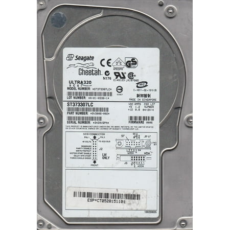 Wide Ultra2 Scsi Drive ST373307LC, 3HZ, AMKSPR, PN 9V3006-002, FW 0006, Seagate 73.4GB SCSI 3.5 Hard Drive ()
