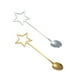 thumbnail image 4 of 2 cucharas de postre de acero inoxidable con forma de estrella hueca para café y helado., 4 of 5