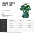 thumbnail image 4 of Honeii Green Disco Lights Print Women's Classic V-Neck T-Shirt,Womens Fashion Tops,Stylish Everyday Top for Women, Casual Summer Spring Outfits Clothes-X-Large, 4 of 5