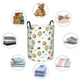 thumbnail image 4 of Sikiie Tree Squirrel Print Round Dirty Clothes Basket, Waterproof Standing Foldable Storage Basket, for Laundry Room, Bedroom, Bathroom Storage-Small, 4 of 6