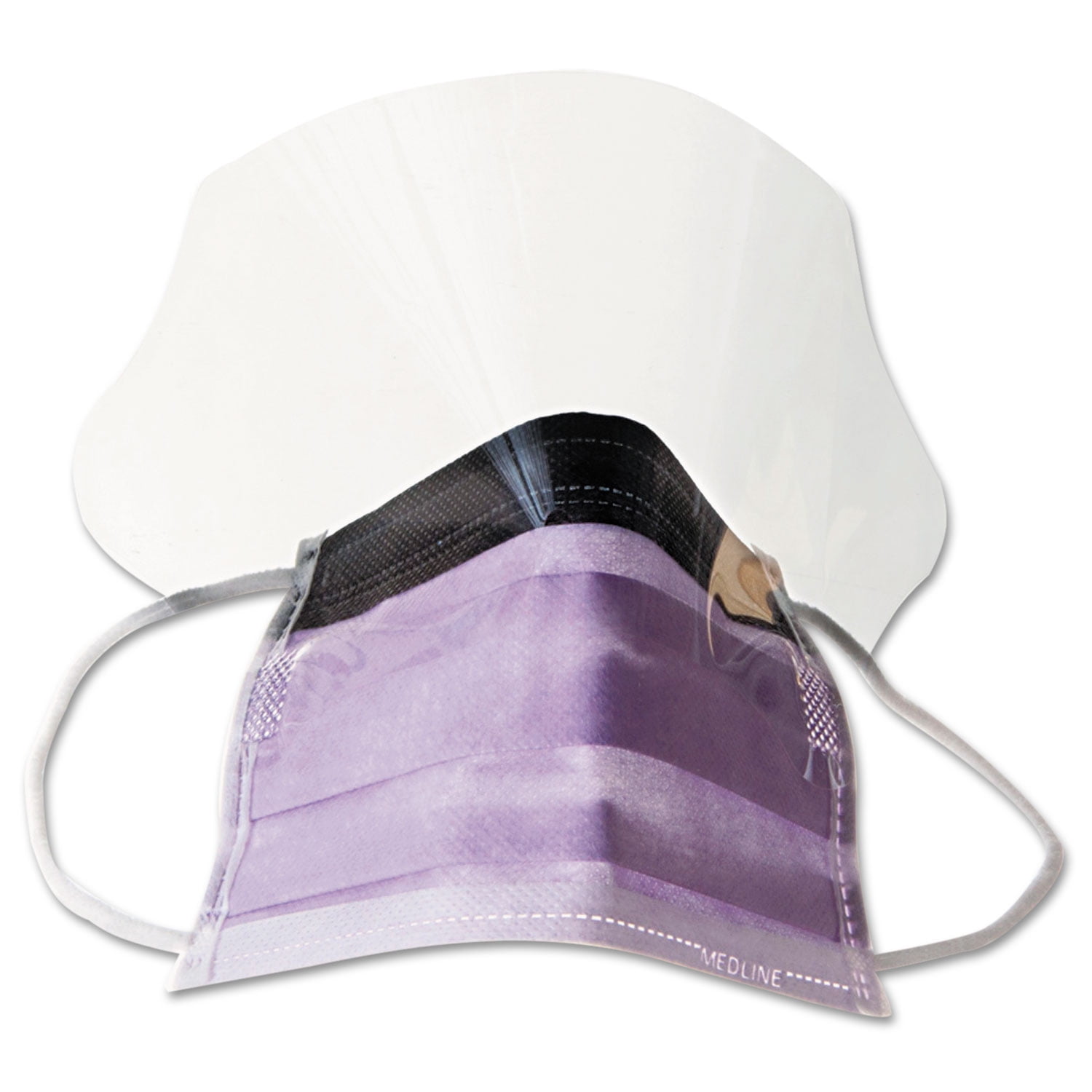 Medline, MIINON27410EL, Fluid-resistant Face Mask, 25 / Box, Purple