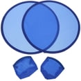 thumbnail image 1 of Shisuyan 2pcs Foldable Handheld Fans Summer Fans Round Folding Fans Portable Fans, 1 of 9