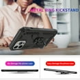 thumbnail image 4 of CoverON For Apple iPhone 13 pro Ring Case, Kickstand Rugged Phone Cover Magnetic Car Mount Compatible - Black, 4 of 10