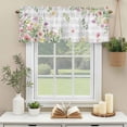 thumbnail image 3 of Wildflower Valances for Windows, Rod Pocket Kitchen Valance Curtains - Soft & Washable Small Window Treatment for Living Room, Bathroom, Green Eucalyptus Leaves Grey Plaid 54x18inch, 1 Panel, 3 of 9