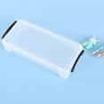thumbnail image 5 of Plastic Pencil Case Organizer | Transparent Stackable Storage Box | ABS Material | Snap-Lock Lid & Handles | Large Capacity | 215x100x40mm | For Office Supplies, Art Tools, Writing Utensils, 5 of 8