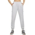 thumbnail image 1 of xiaxaixu Women Casual Long Pants, Color Blocking Buttoned Side Split High Waist, 1 of 6