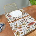 thumbnail image 2 of GZHJMY Placemats Set of 4,Vintage Mushroom Flowers Heat-Resistant Non-Slip Double Sided Washable Kitchen Dining Table Mats for Kitchen Table Decoration, 12"x18", 2 of 6
