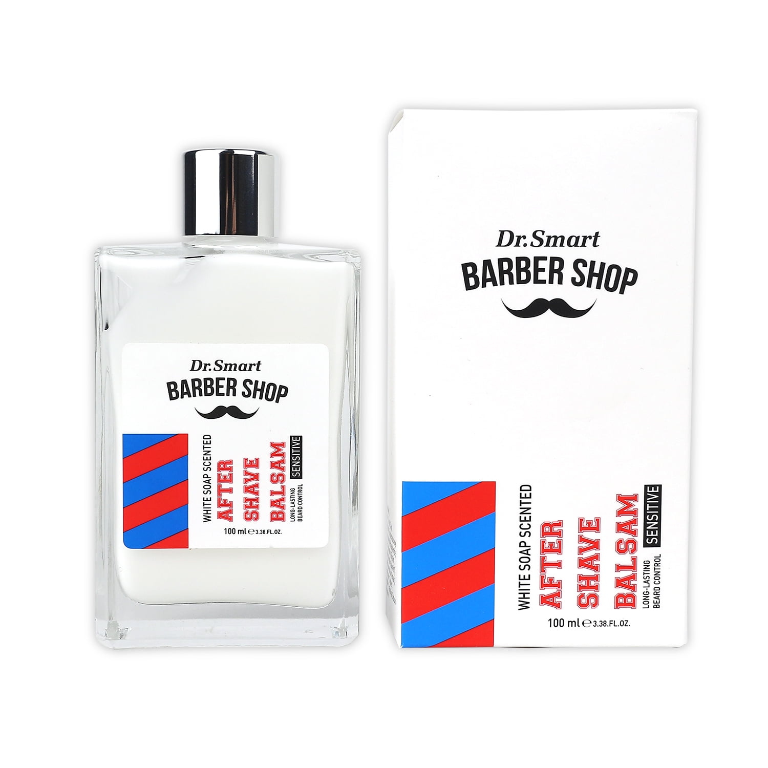 Dr. Smart Barber Shop After Shave Balsam 100ml, White Soap Scent for Sensitive Skin