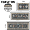 thumbnail image 2 of TECHVIDA Kitchen Rugs 3 Piece Set,Non Slip Machine Washable Kitchen Mats,Boho Vintage Abstract Kitchen Carpet for Farmhouse Living Room Hallway, 2 of 9