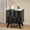 Black D, variant on Wirrytor Green 3-Drawer Curved Edge Nightstand, Modern Bedside Table With Ball Legs, Accent End Table For Bedroom Living Room Kids Room