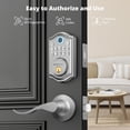thumbnail image 3 of Cerradura de puerta de entrada sin llave con manija – 2 manijas de palanca, cerradura de puerta con huella digital AkaGear, cerrojo con teclado electrónico, 2 llaves, cerradura inteligente para puerta, 3 of 5