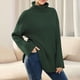 thumbnail image 3 of Suéter Suéteres de manga larga para mujer Suéter de punto acanalado acogedor Suéter elegante Prendas de abrigo Cgtredaw Verde Xl para Mujer, 3 of 6
