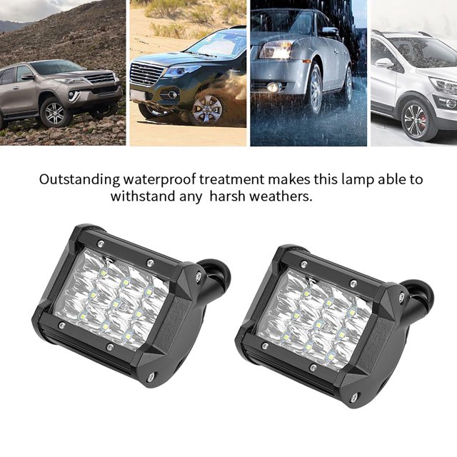 Cergrey 1 Pair 4inch 4-Row 36W LED Universal Working Light Bar Driving Lamp Car Truck Modification,36W Car Work Light,Car Work Lamp