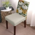 thumbnail image 2 of Dining Chair Covers Set of 6 Vintage White Pumpkin Daisy Leaf Thanksgiving Fall Stretch Parsons Chair Slipcovers Removable Washable Chair Cover Protector for Kitchen Dining Room Hotel, 2 of 5