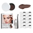 thumbnail image 1 of Kit de plantillas para estampar cejas, kit de estampación de cejas para cejas perfectas, kit de plantillas y sellos, gel para cejas (marrón natural), 1 of 4