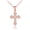 Two-tone Rose, variant on Solid 10K/14K Gold Orthodox Cross Necklace (14K Two-tone Yellow Gold, Pendant)