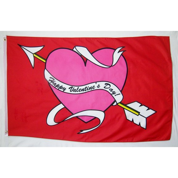 Happy Valentine's Day! Flag 3' X 5' Indoor Outdoor Holiday Banner 100D FABRIC