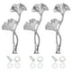 thumbnail image 1 of Uxcell Soporte para Pasteles de 1 Nivel con Mango, Juego de 3 Soportes de Metal para Pasteles, Plato para Postres, Plateado (Flor), 1 of 7