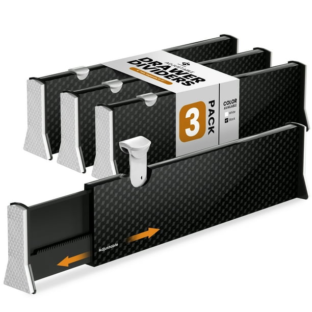 Drawer Dividers by Rapturous 3 Pack 4 Inch Expandable High Dresser