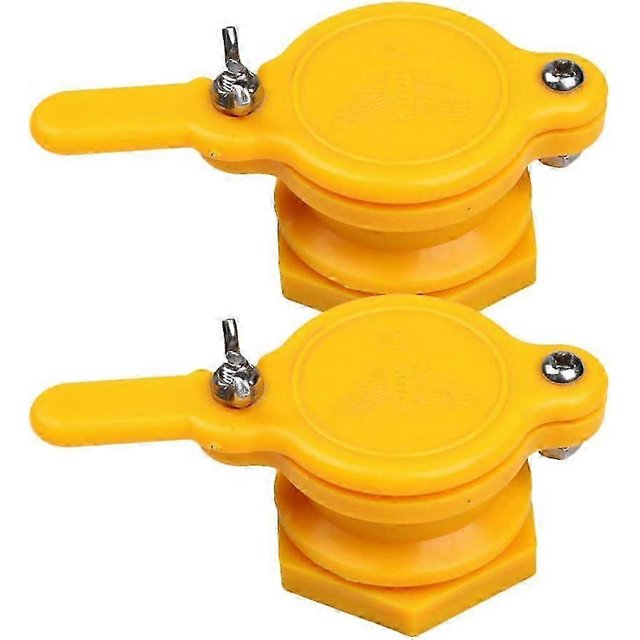 2pcs Honey Gate Valve Tap Honey Extractor Beekeeping Bottling Tool Bee Keeping Supplies Honey Tap Tool Beekeeper Equipments,44mm (Yellow)