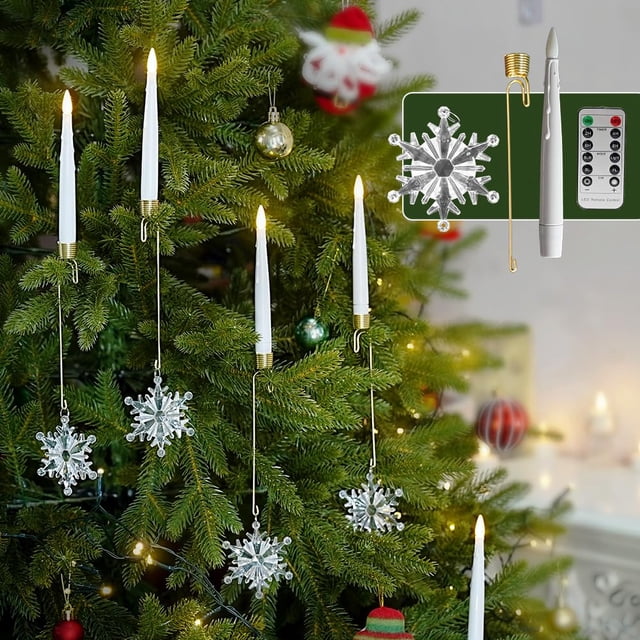 Velas LED remotas para árbol de Navidad de Lamp FPOO, paquete de 12