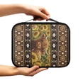 thumbnail image 2 of FKELYI American Tribal Sunflower Highland Cow Print PU Letaher Bible Cover for Women Men Church Bible Bag Carrying Book Case with Handle & Zipper Pocket Book Organizer Holder for Prayer, 2 of 6