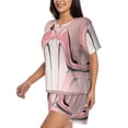 thumbnail image 2 of Wukai High Heel Shoes Butterfly Women's Pajama Set,Short-Sleeve Top and Shorts with Elastic Waistband and Pockets for Loungewear, Yoga, and Casual Wear-Small, 2 of 8