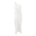 thumbnail image 4 of AZZAKVG Womens One Shoulder Ruched Ruffle Formal Evening Dressslim Dresses, 4 of 4