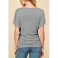thumbnail image 5 of Made by Johnny Women's Dolman Drape Top with Side Shirring XS HEATHER_GREY, 5 of 6