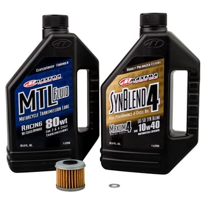 Oil Change Kit With Maxima Synthetic Blend 10W-40 for Honda CRF450X