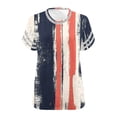 thumbnail image 6 of Enjoytime Tops for Women Summer Striped V-Neck Short Sleeve Shirts Plus Size Fashion Casual Plus Size Blouses, 6 of 6