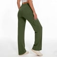 thumbnail image 6 of TaTaai Womens Pants High Waisted Elastic Waistband Straight Leg Side Pocket Solid Soft Stretchy Breathable Casual Work Travel Trousers Gift, 6 of 8