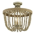 thumbnail image 3 of Trade Winds Rustic 3-Light Semi-Flush in Natural Wood with Rope, 3 of 4