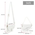 thumbnail image 3 of HDE Women's Saddle Shoulder Bag PU Leather Crossbody Purse - White Crocodile, 3 of 6