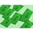 thumbnail image 1 of Ahgly Company Machine Washable Indoor Rectangle Transitional Green Area Rugs, 7' x 9', 1 of 7