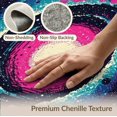 thumbnail image 6 of ODIKA 8'x10' Washable Area Rug Deep Navy Black Galaxy Starry Nebula Theme Meteorite Uranus Themed Cosmic Vortex with Trails for Dining Room, Large Office, Lounge, Non-Slip Chair-Friendly Mat, 6 of 7