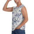 thumbnail image 3 of Pofeuu Indigo Tie Dye Print Men's Muscle T-Shirt, Sleeveless, Muscle Tank, Classic Muscle Tee Top For Men Casual Sleeveless Muscle T-Shirt Trendy Clothes-XX-Large, 3 of 7