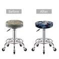 thumbnail image 5 of Fotbe Abstract Blue Squares Stool Covers Round,Waterproof Round Bar Stool Covers Bar Chair Covers Washable Stool Cushion Slipcover for 12-14 Inch Chair-, 5 of 7